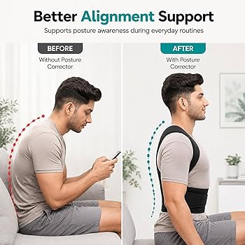 Posture Corrector Free Size Designed to provide exceptional Back Straight And Shoulder Support Belt