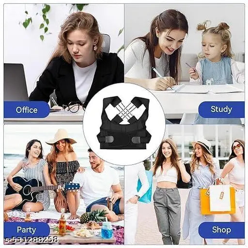 Posture Corrector Free Size Designed to provide exceptional Back Straight And Shoulder Support Belt